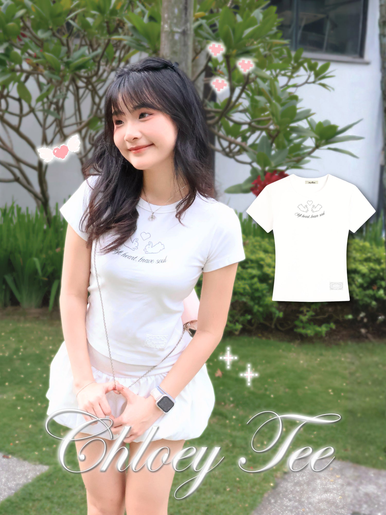 JoyDion Chloey Bunny Printed Tee