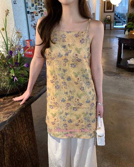 AS OFFICIAL Embroidered Jacquard Cut-Out Slip Dress