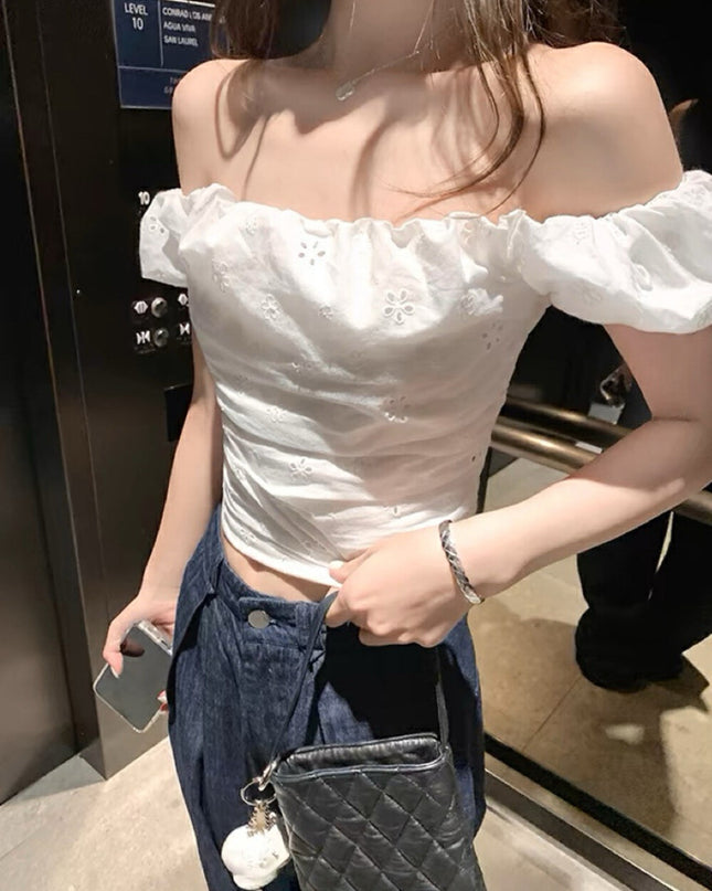 WGWE French Style Off-Shoulder Top