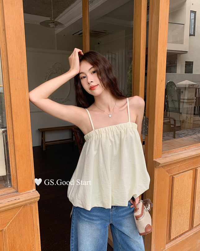 GS.GOOD START Sweet Youthful Bubble Hem Cami Top