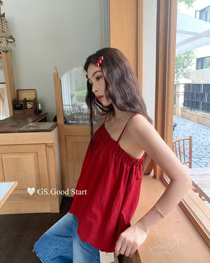 GS.GOOD START Sweet Youthful Bubble Hem Cami Top