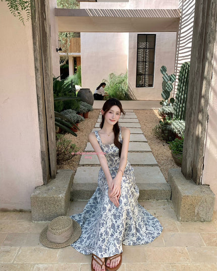 AS OFFICIAL Floral Cinched Waist Vacation Dress