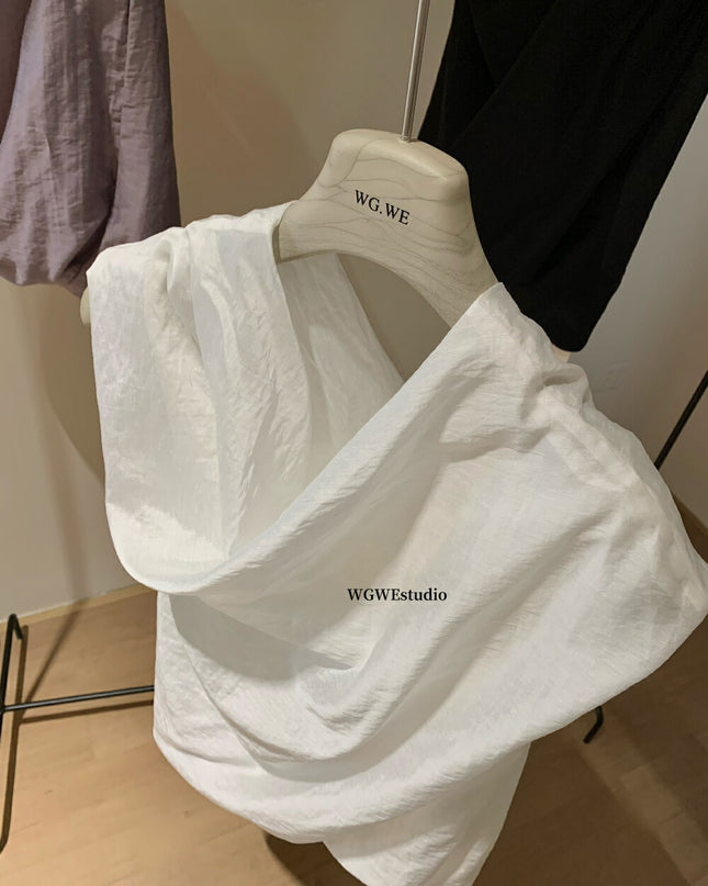 WGWE Off-Shoulder Asymmetric Tank