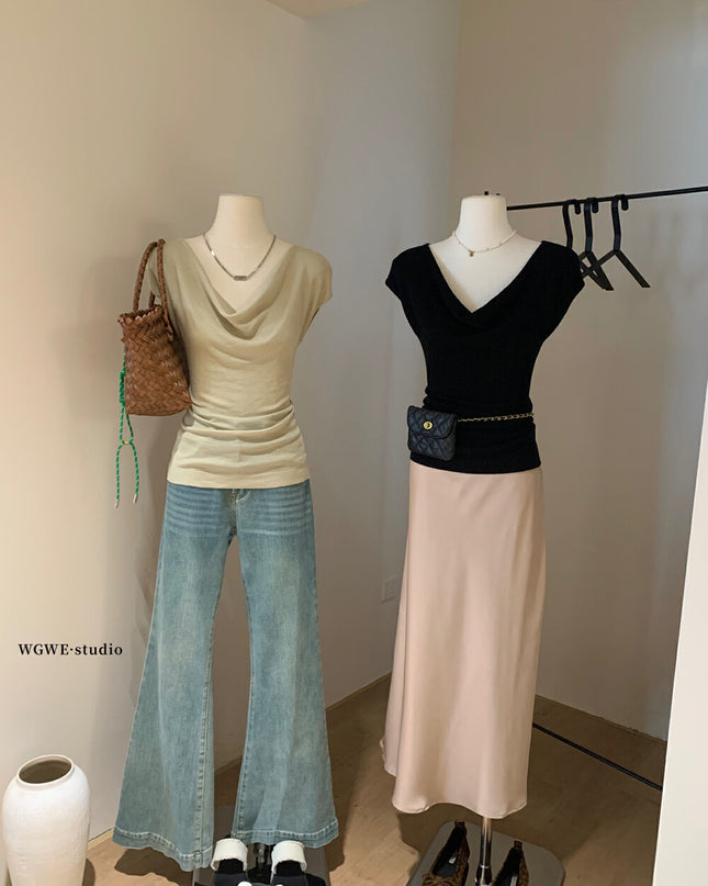 WGWE Soft Drape Asymmetric Top