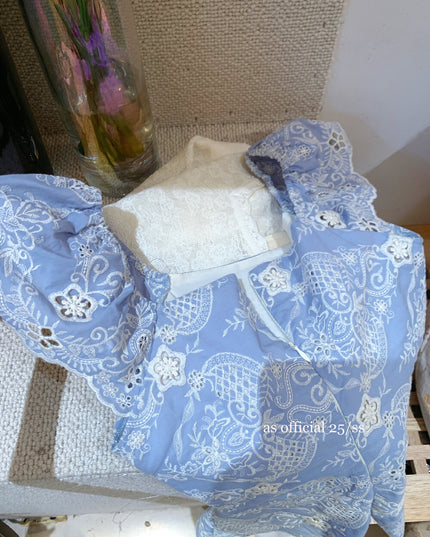 AS OFFICIAL Ocean Breeze Crochet Lace Blouse