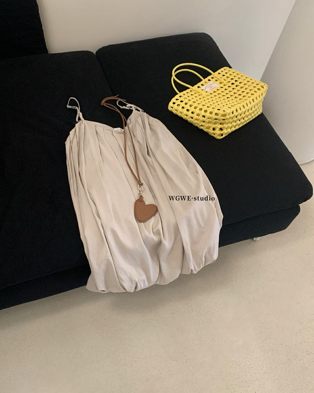 WGWE Minimalist Balloon Hem Tank Dress