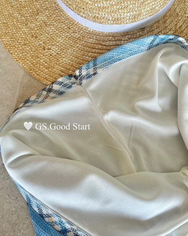 GS.GOOD START Off Shoulder Plaid Tank Top with Sweet Chic Vibes