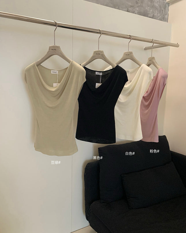WGWE Soft Drape Asymmetric Top