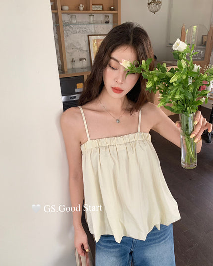 GS.GOOD START Sweet Youthful Bubble Hem Cami Top