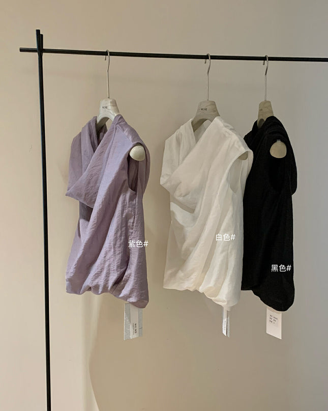 WGWE Off-Shoulder Asymmetric Tank