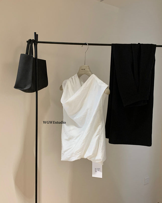 WGWE Off-Shoulder Asymmetric Tank