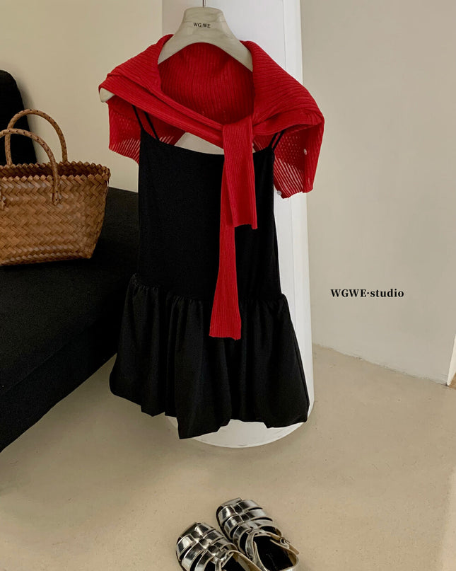 WG.WE Balletcore Cloud Hem Fit & Flare Camisole Dress