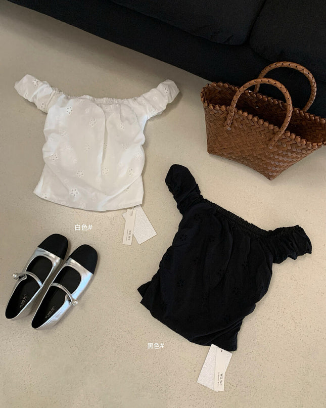 WGWE French Style Off-Shoulder Top