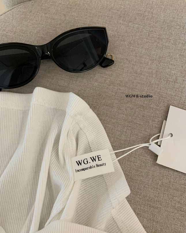 WGWE Button Detail Slim Fit Short Sleeve Tee