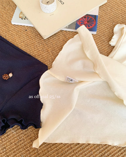 AS OFFICIAL Soft Sexy One-Shoulder Waist-Tie Top