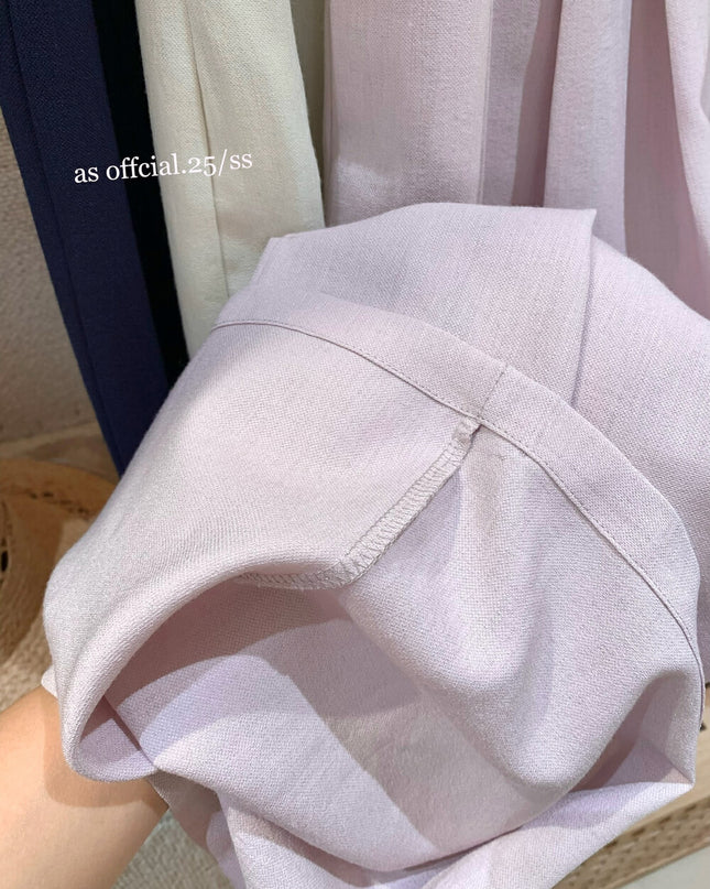 AS OFFICIAL Relaxed Draped Wide-Leg Pants