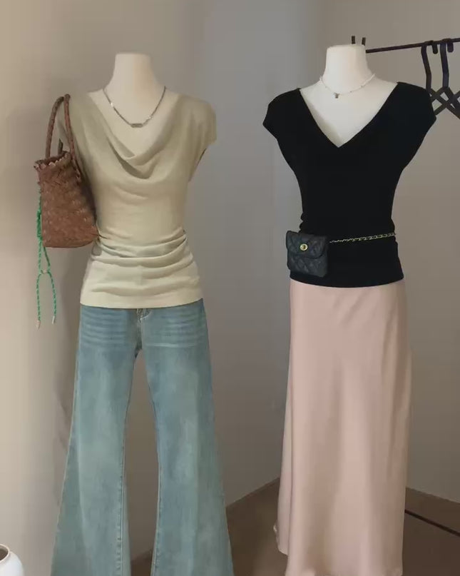 WGWE Soft Drape Asymmetric Top