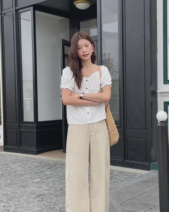Korean Straight-Leg Cropped Pants