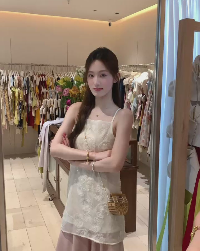 AS OFFICIAL Premium Rose Sequin Top